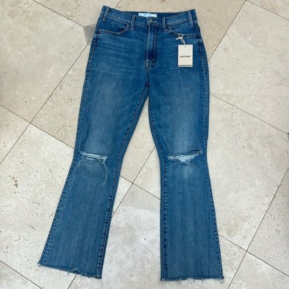 LIKE NEW Mother Superior The Hustler Ankle Fray Jeans in Crushing Hard - Picture 1 of 8